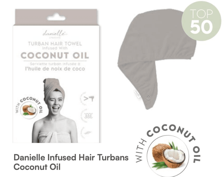 Infused Hair Turbans - Grey - Coconut Oil
